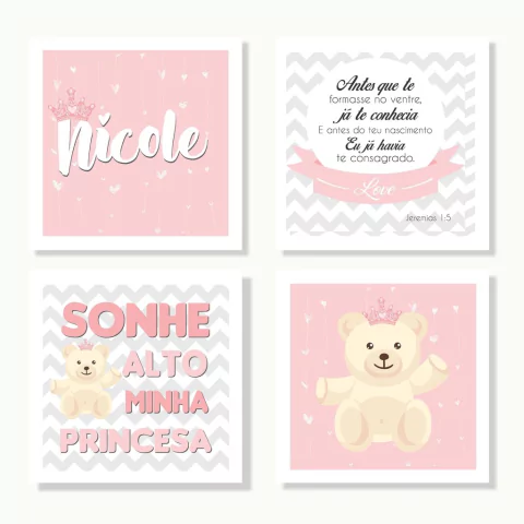 Kit Quadros Menina