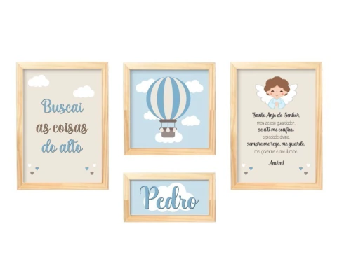 Kit Quadros Menino BALÃO