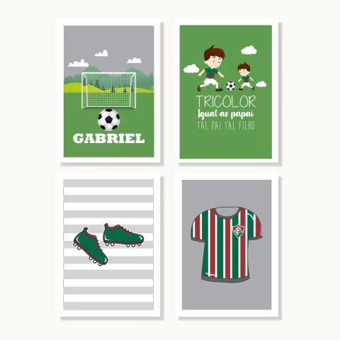 Kit Quadros Menino Time