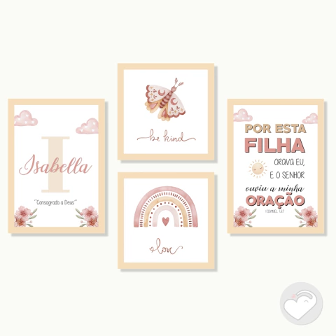 Kit Quadros - Coleção Nina Boho Floral