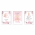 Kit Quadros Ursinha Princesa e flores