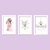 Kit Quadros Menina Flores Lavanda - comprar online