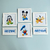 Kit Quadros Menino Mickey baby e turma