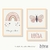 Kit Quadros Menina Arco-Íris boho