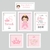 Kit Quadros Menina Coroa Princesa