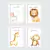 Kit Quadros Safari minimalista com frases