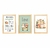 Kit Quadros decorativos Menino Safari com moldura
