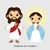 Adesivo avulso Sagrado Coração de Jesus e Maria - comprar online