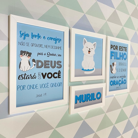 quadros gatinho menino