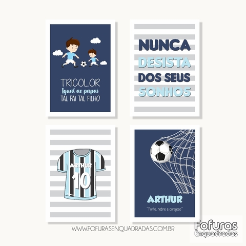 Kit Quadros Meninos Futebol