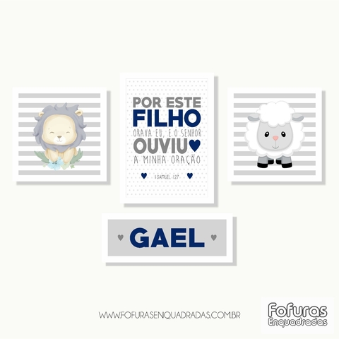 Kit Quadros Menino Ovelhinha