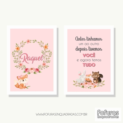 Kit Quadros Menina Raposa