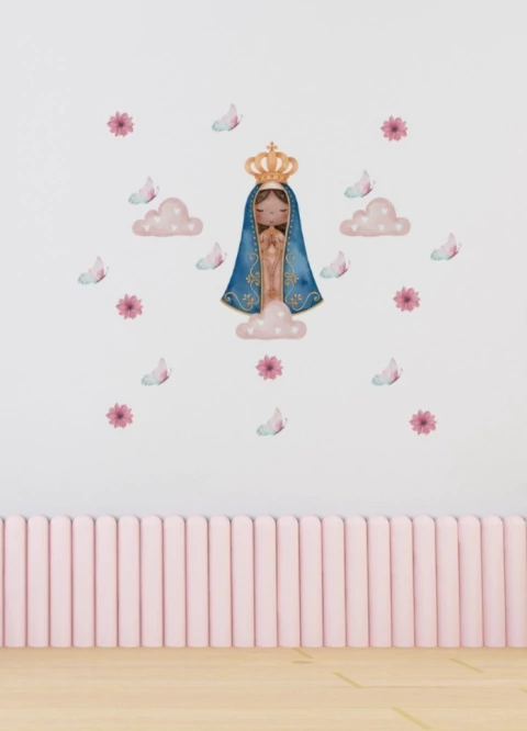 Kit com 26 adesivos grandes Nossa Senhora Aparecida e Jardim - comprar online