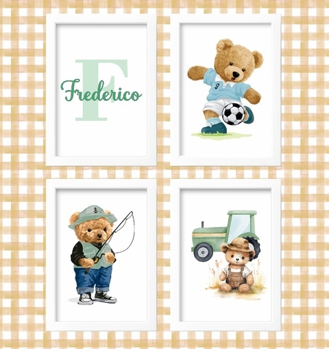 Kit Quadros Menino Ursinho - comprar online