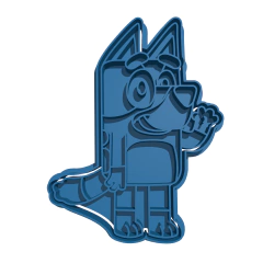 Cortante Bluey cuerpo entero saludando