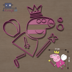 Cortante Peppa Hada Torta 11 cm