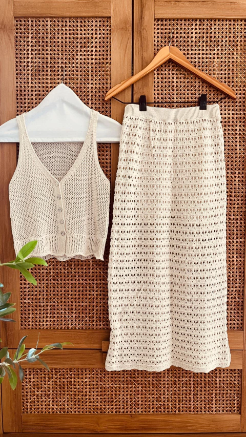 Pollera tejida larga - comprar online