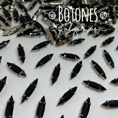 NAVETTE - GEMA NEGRA ENGARZADA- 4 X 15MM (COD:023) NLT