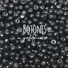 Cuenta de madera - Negro N*6 (Cod:608)