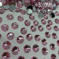 GEMA REDONDA - ROSA - 8MM (COD:1272) NLT