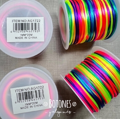 HILO DE SEDA MULTICOLOR 1 MM - ROLLO 20 MT- (COD: 2438)