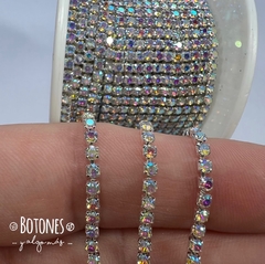 CINTA DE STRASS CRISTAL AB SS6 (COD: 2453) CONTINUO