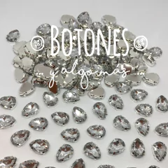 GOTA GRANDE CRISTAL GEMA ENGARZADA-10x14mm (Cod:876) - comprar online