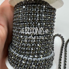 CINTA DE STRASS GRIS BASE COLOR SS18 (COD: 2671)