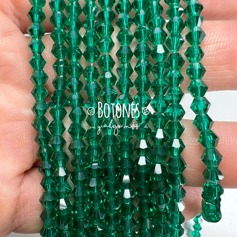 CRISTALITOS - 4x3.5MM- PAQUETE X 10 TIRAS (COD: 2165) BICONO - ROMBO - comprar online