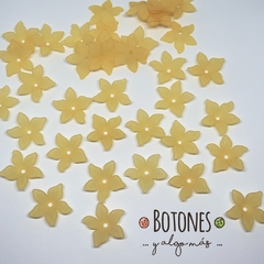 FLOR DE ACRILICO AMARILLO 22MM - (COD: 1092)