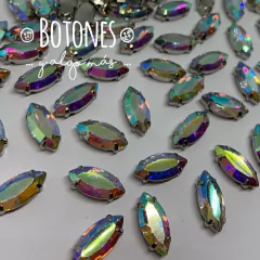 NAVETTE-GEMA AMARILLO CLARO RESINA TORNASOL AB ENGARZADA- 7 X15MM- (COD:569) RS AB