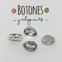 GOTA GRANDE CRISTAL GEMA ENGARZADA-10x14mm (Cod:876) en internet