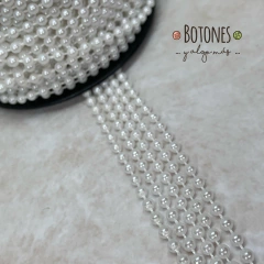 PERLA INYECTADA BLANCA - 4MM- (COD: 1267)