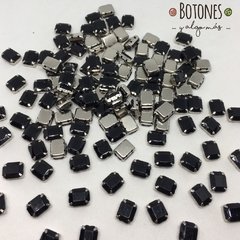 GEMA OCTAGON MINI NEGRO ENGARZADA - 10 X 8MM (COD:894)