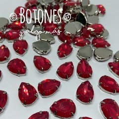 GOTA GRANDE XXL - GEMA OPAL FUCSIA INTENSO ENGARZADA - 13X18MM (COD:303) OPL - comprar online