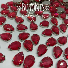 GOTA GRANDE- GEMA FUCSIA INTENSO OPAL ENGARZADA- 10X14MM (COD:527) OPL