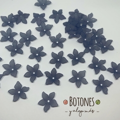 FLOR DE ACRILICO GRIS 22MM - (COD: 1090)