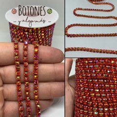 CINTA DE STRASS NARANJA BASE COLOR SS18 (COD:318)
