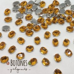 GEMA OVAL TOPAZ ENGARZADA - 8 X 10MM (COD:913)