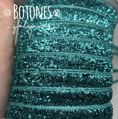 CINTA CON BRILLOS TURQUESA - 10MM- (COD: 1025) - comprar online