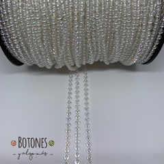 PERLA INYECTADA TRANSPARENTE TORNADO - 3MM- (COD: 1263)