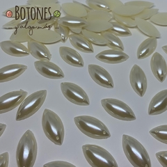 MEDIA PERLA GAJO - NATURAL- 12X24MM (COD:1126) - comprar online