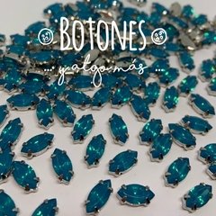 NAVETTE MINI-GEMA TURQUESA OPAL ENGARZADA- 5X10MM- (COD:536) OPL