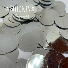 LENTEJUELAS METALIZADAS 25MM - (COD: 484) PLATA - comprar online