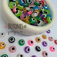 OJO TURCO CHATO - MULTICOLOR- 8MM (COD:351)
