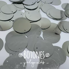 LENTEJUELAS METALIZADAS 25MM - (COD: 484) PLATA