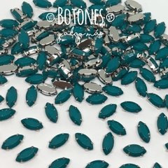 NAVETTE MINI-GEMA VERDE OPACA ENGARZADA- 5X10MM- (COD:949) NLT OPK