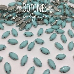 NAVETTE MINI-GEMA CELESTE OPACA ENGARZADA- 5X10MM- (COD:951) NLT OPK - comprar online