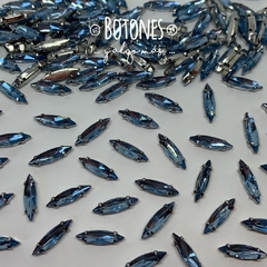 NAVETTE - GEMA CELESTE ENGARZADA- 4 X 15MM (COD:1224) AZUL CLARO - comprar online