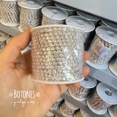 CINTA DE STRASS CRISTAL AB SS16 CONTINUO - 10 YARDAS (COD:1084) - comprar online